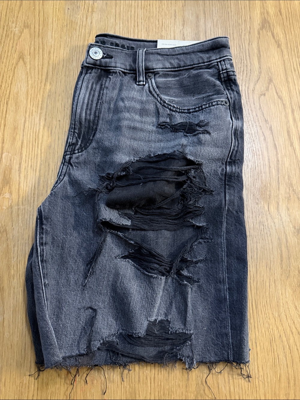 American Eagle Outfitters Distressed Black Jean Shorts